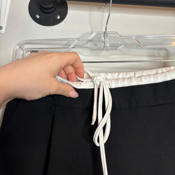 Zara Double Waist Wide Leg Pants Size XS Black - Picture 8 of 10